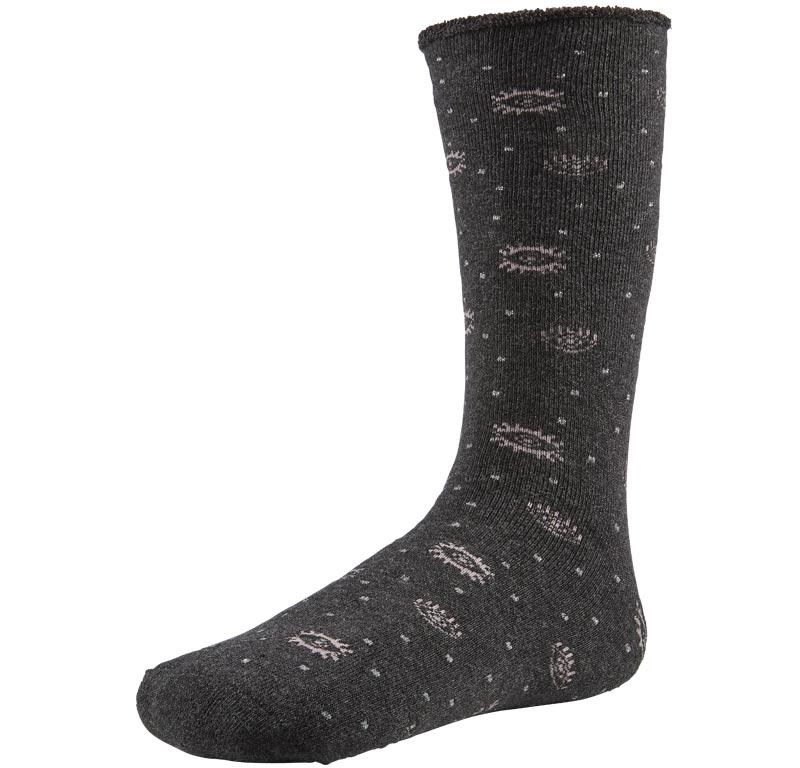 YSABEL MORA Dark gray socks with pattern y12668-2