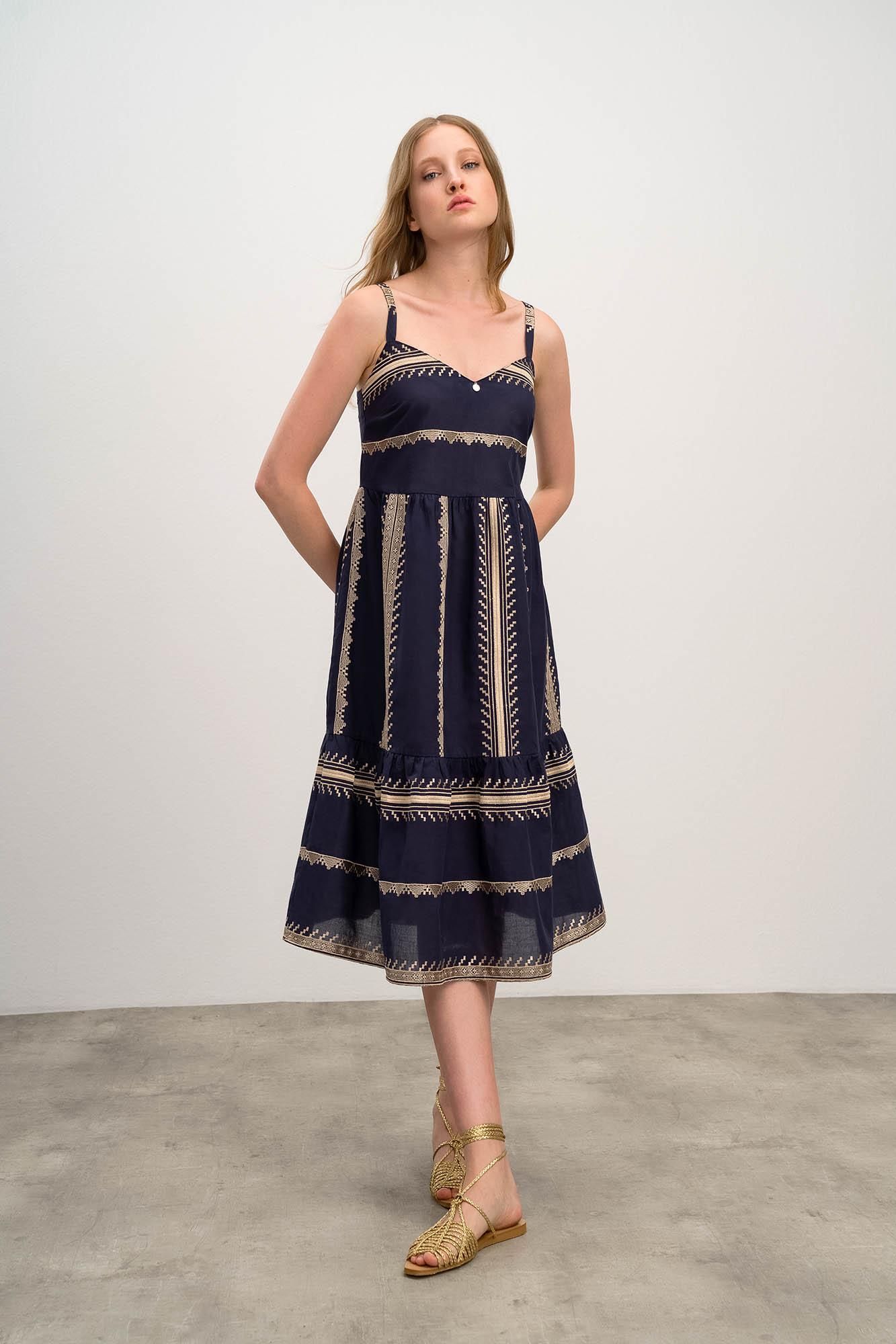 Vamp Καλοκαιρινό Φόρεμα με Τιράντες 16501